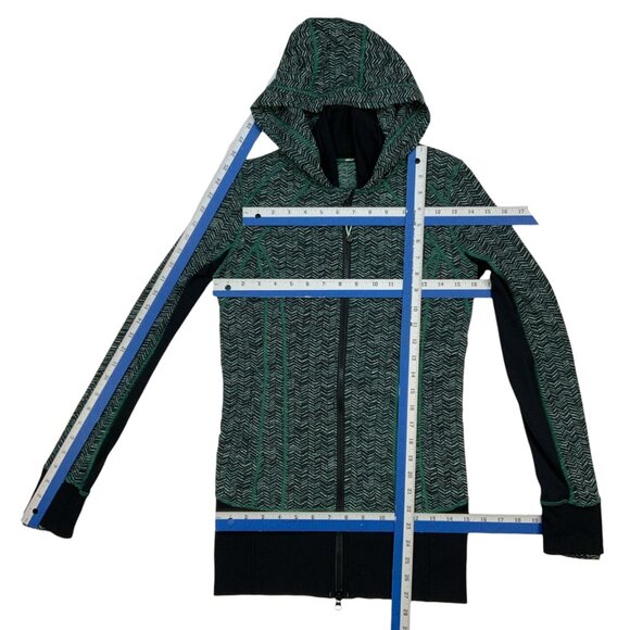 Lululemon Daily Practice Jacket 6 Irregular Spacebone Sea Mist Deep Green Black - Picture 7 of 15